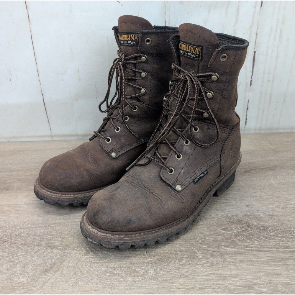 Carolina CA8821 Elm Soft Toe Waterproof Logger Work Boots Men's Size 10.5 D